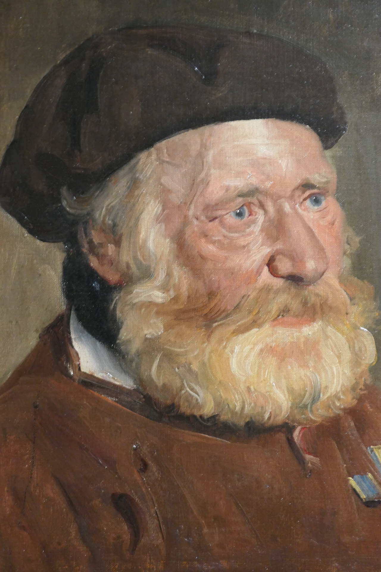 Portret gemaakt Jean-Paul Laurens, te zien in het Musée des Pêcheriesin Fecamp